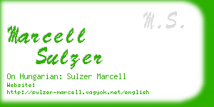 marcell sulzer business card